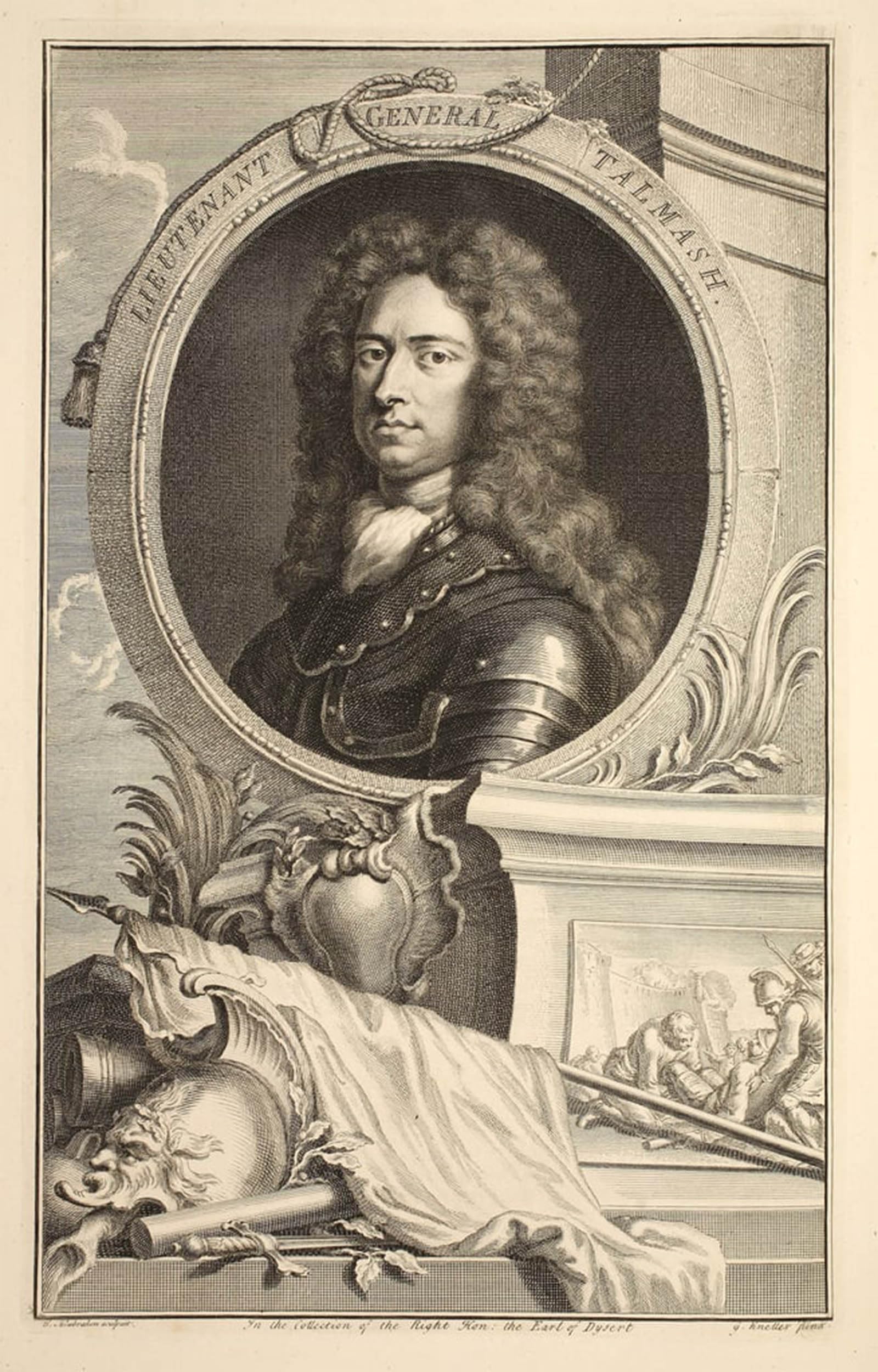 ARTXLXXBN Famous Art Print Poster Vintage Wall Art Portrait of Lie ant General Talmash by Jacobus Houbraken Canvas Art Poster for Home Decor 60x90cm
