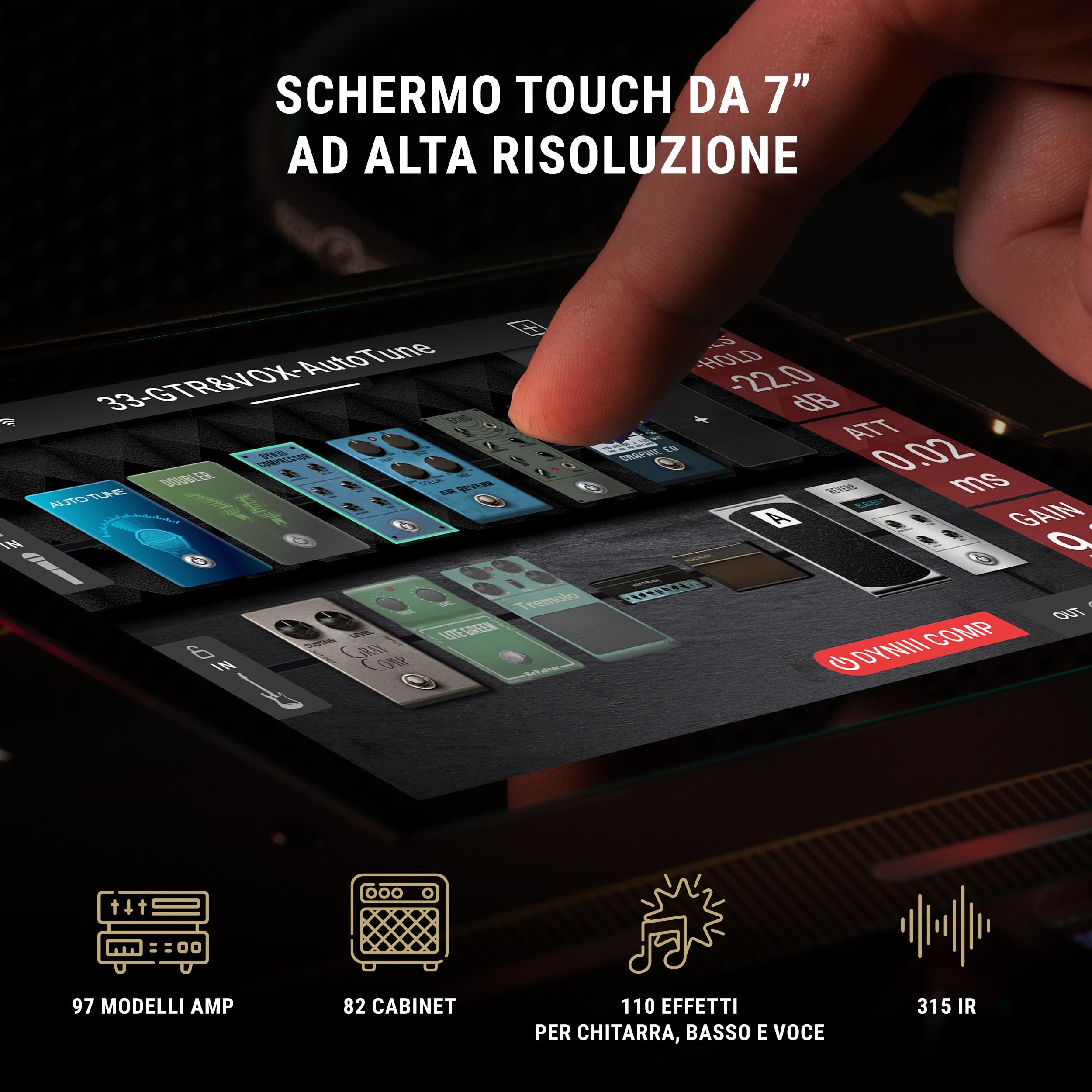 HeadRush Prime e FRFR112 MK2 - Pedaliera multieffetto per chitarra e voce, e 12-inch ampli da 2500W per chitarra e basso con Bluetooth