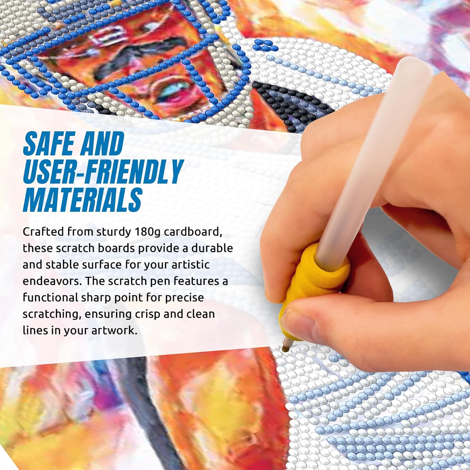 Sporticulture NFL Detroit Lions - Amon-Ra St. Brown Diamond Painting Craft Kit – Officially Licensed DIY Fan Art, Includes Pre-Sorted Gems, Craft Tray with Instructions – Perfect for Framing