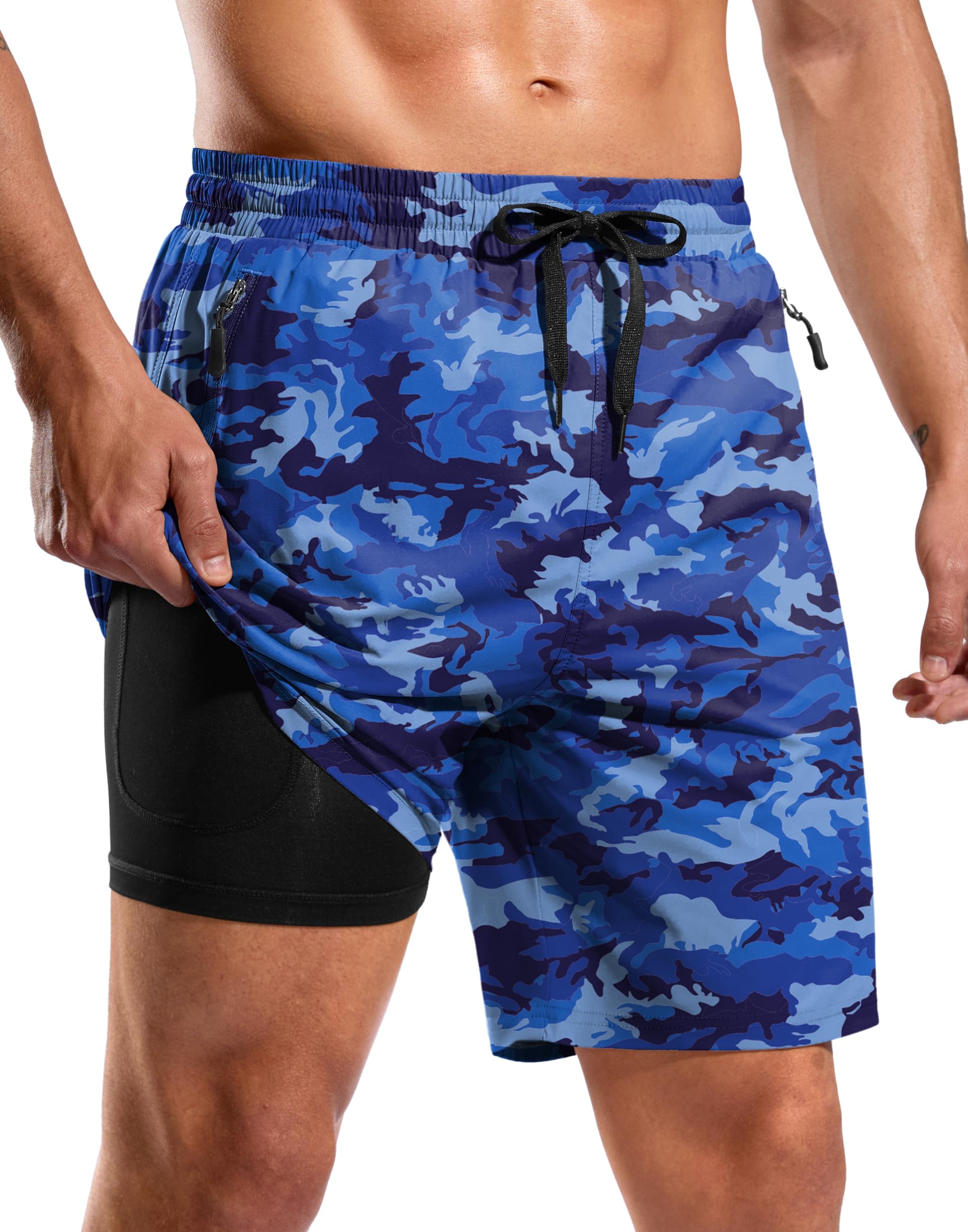 G Gradual Mens Swim Trunks with Compression Liner 7"/9" Board Shorts