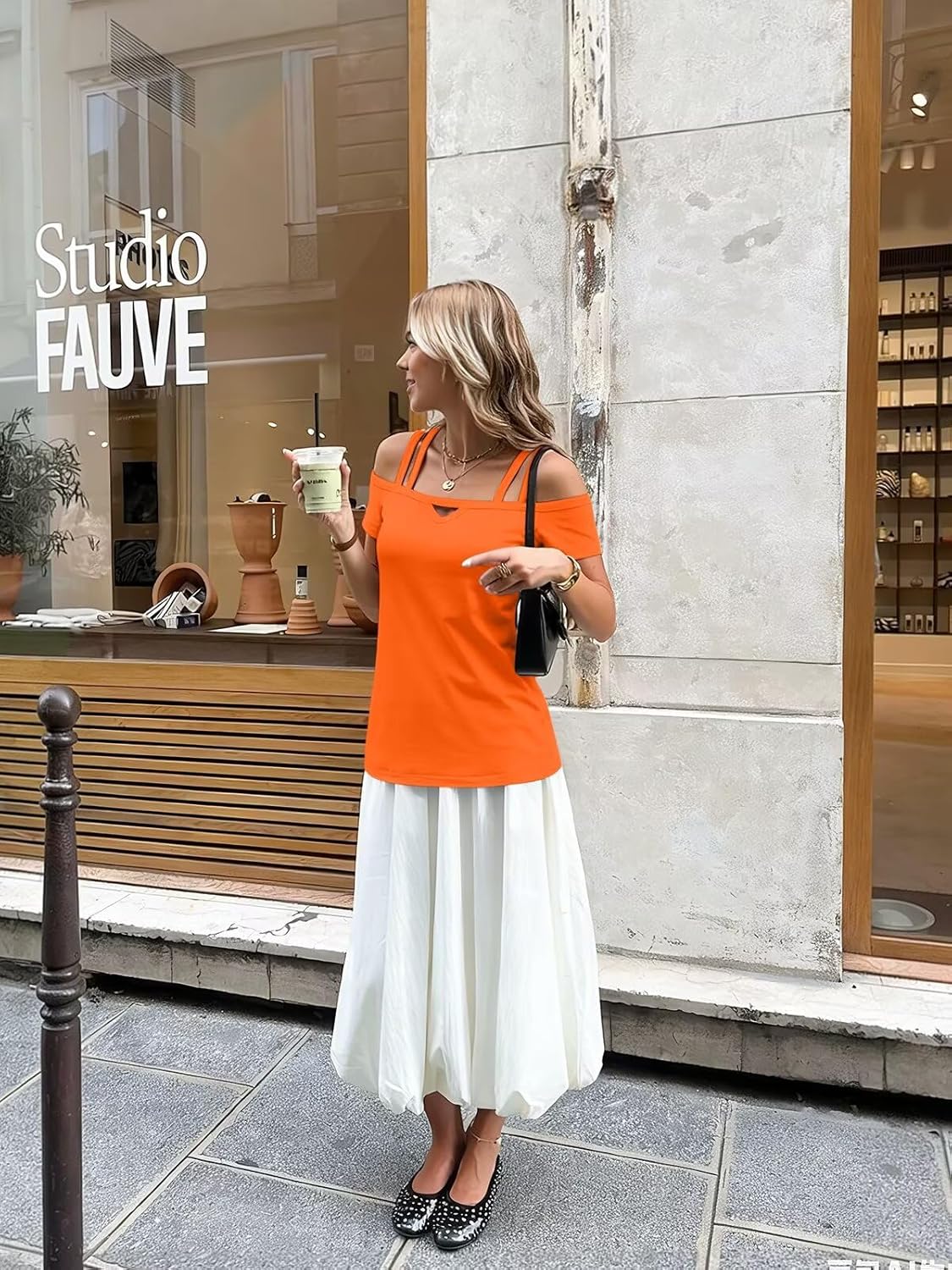 Bliwov Womens Cold Shoulder Tops Short Sleeve Cute Sexy Summer Spring Beach Vacation T Shirts Fashion Outfits Basic Clothes - Image 4