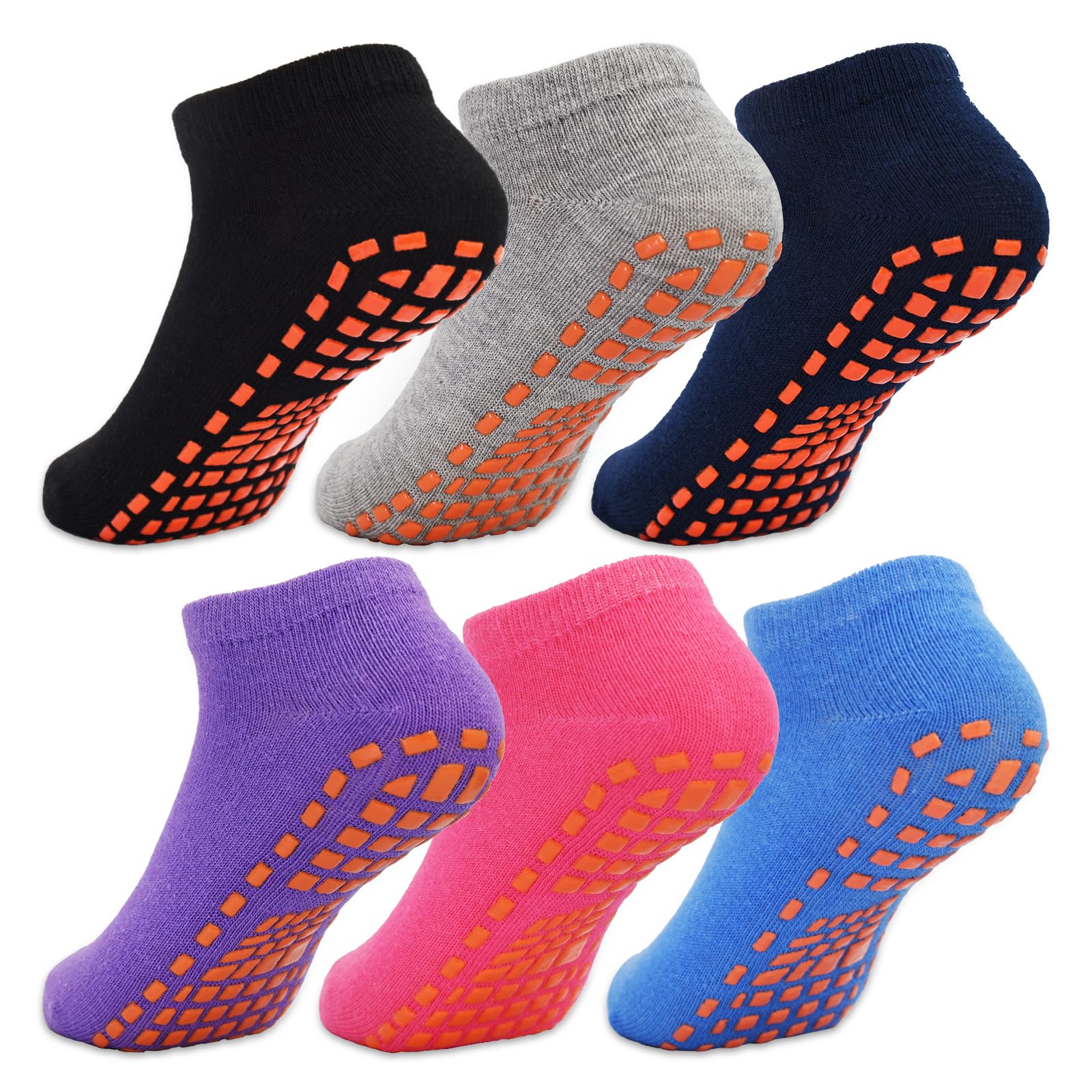 SkiBeautKid Trampolines Socks Ankle Grips Non Slip Child Socks for Boys Girls 2-5/6-9/10-13 Years