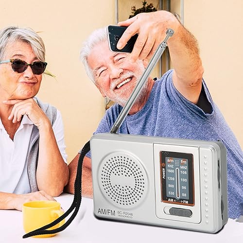 Miniatura 2 de Radio transistor AM FM con altavoz integrado, radio portátil para viajes en casa, entretenimiento, trabajo, emergencia