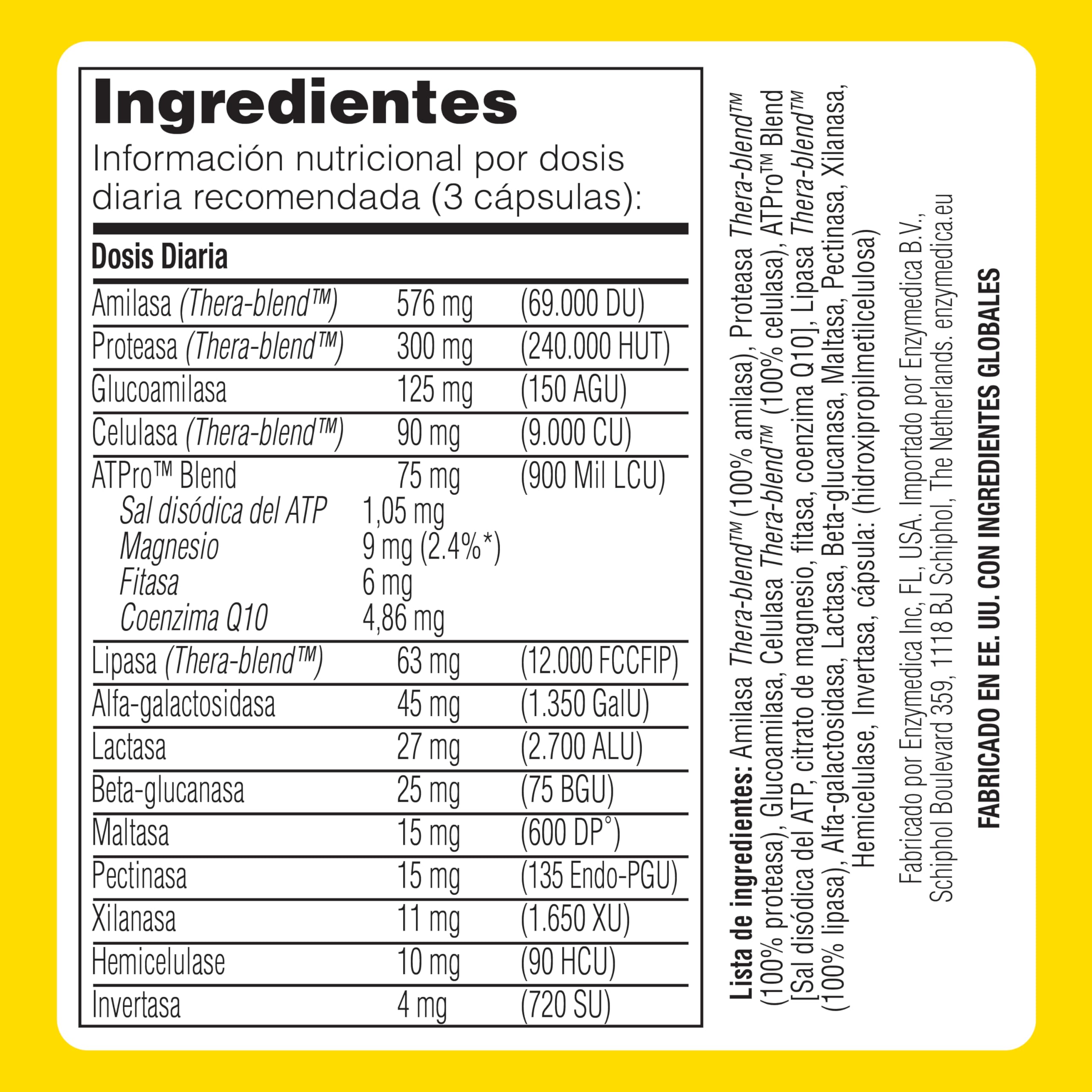 Enzimas Digestivas Potentes, complemento ideal de Probioticos Intestinales, Prebioticos y Probioticos, Enzymedica Digest Gold Digestive Enzymes, Enzimas Digestivas, Gases, Lactasa 90 capsulas