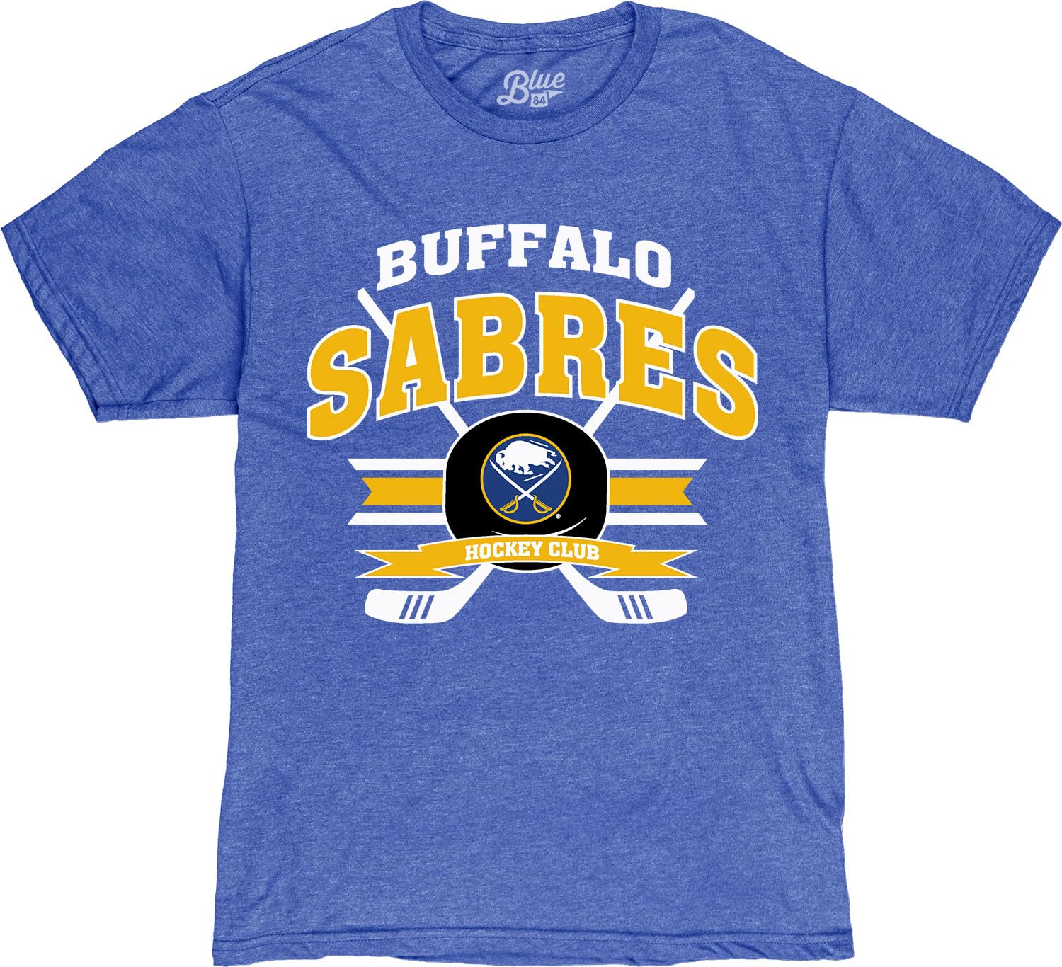 Blue 84 NHL Officially Licensed T-Shirt Heathered Hockey Puck