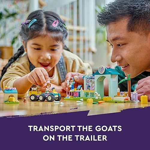 Miniatura 5 de LEGO Friends Farm Animal Clinic, Farm Set with Veterinarian Toy for Children from 4 Years, Includes 2 Figures and 3 Animals Including Goat and