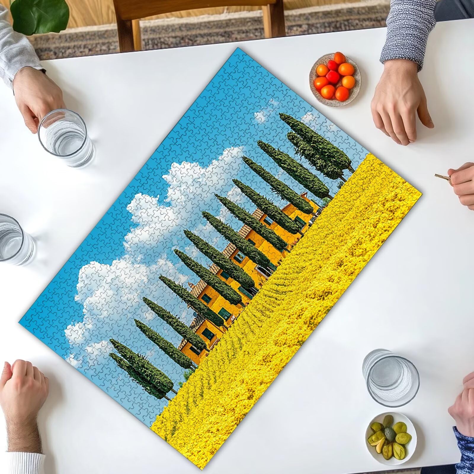 4000 puzzli dla dorosłych, krajobraz dla dorosłych, 4000 elementów, drewniane puzzle z kolorowym pudełkiem, rodzinne gry edukacyjne, prezenty dla kobiet, wystrój domu, motyw: (drzewo), -3488