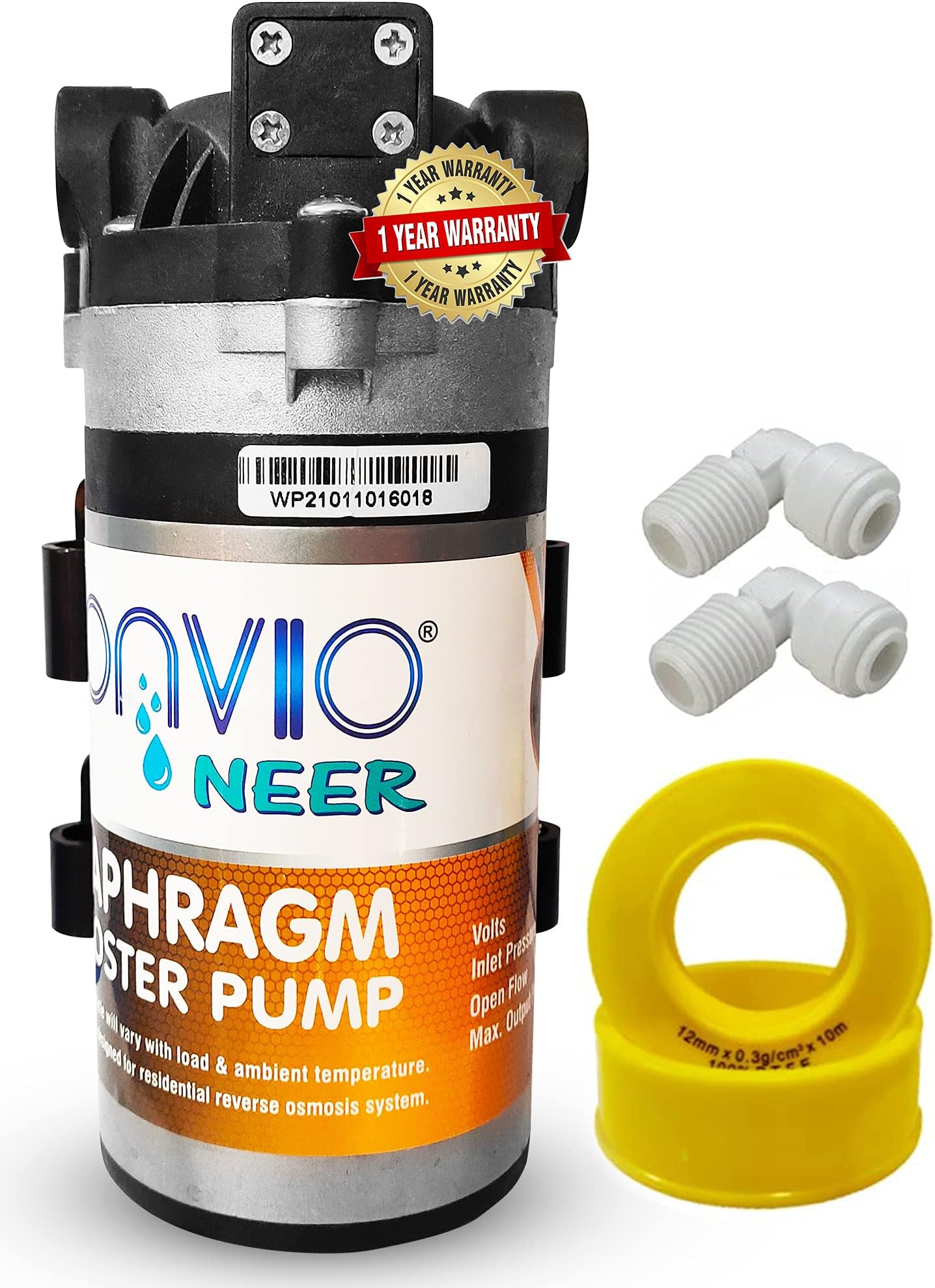 Konvio Neer 100 GPD RO Diaphragm Booster Pump, Input Power Suitable 24V DC Suitable For All Water Purifier (Spare Part)