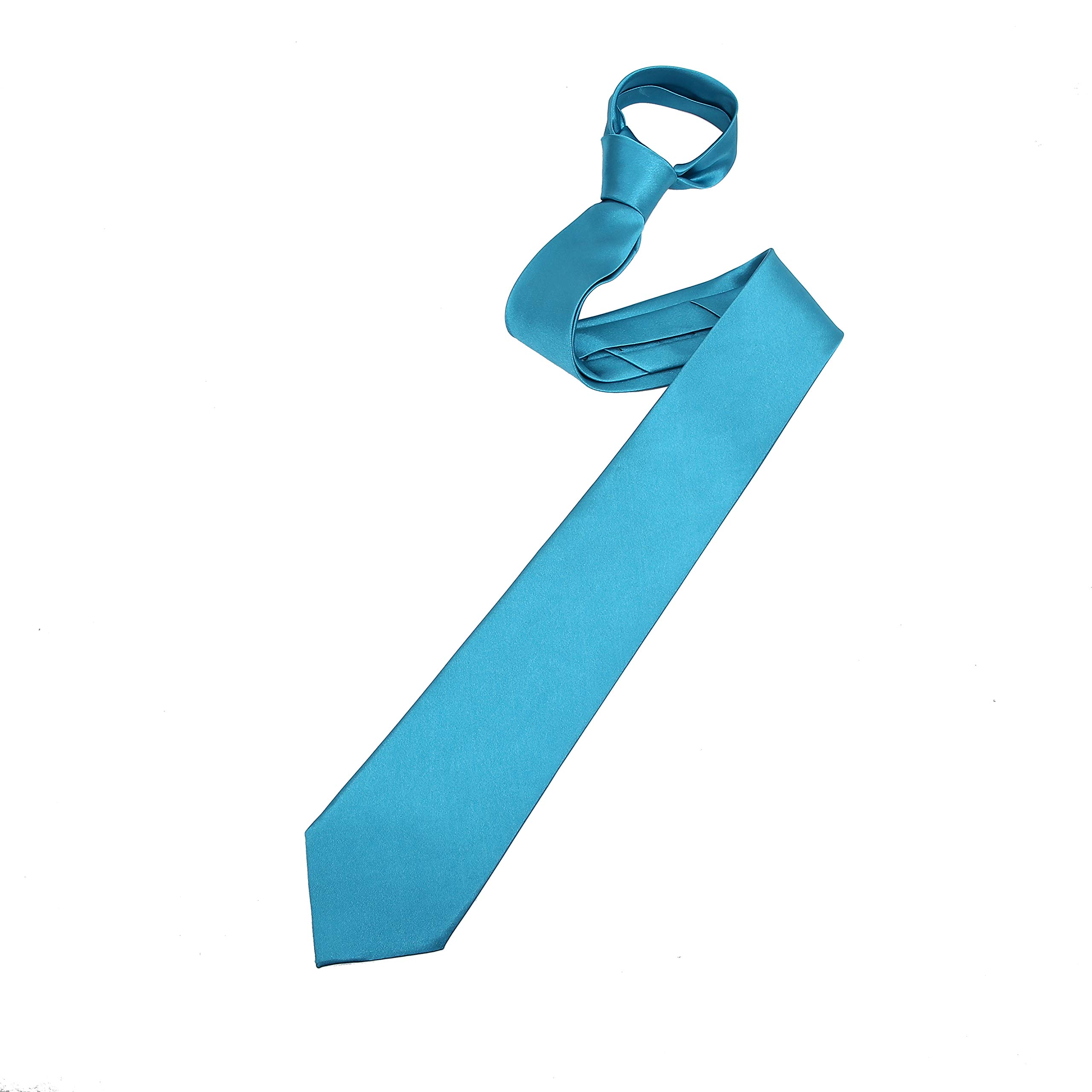 The Tie Company Men's Teal The Tie Co™ Wide 7.5Cm Plain Satin Tie (Teal)
