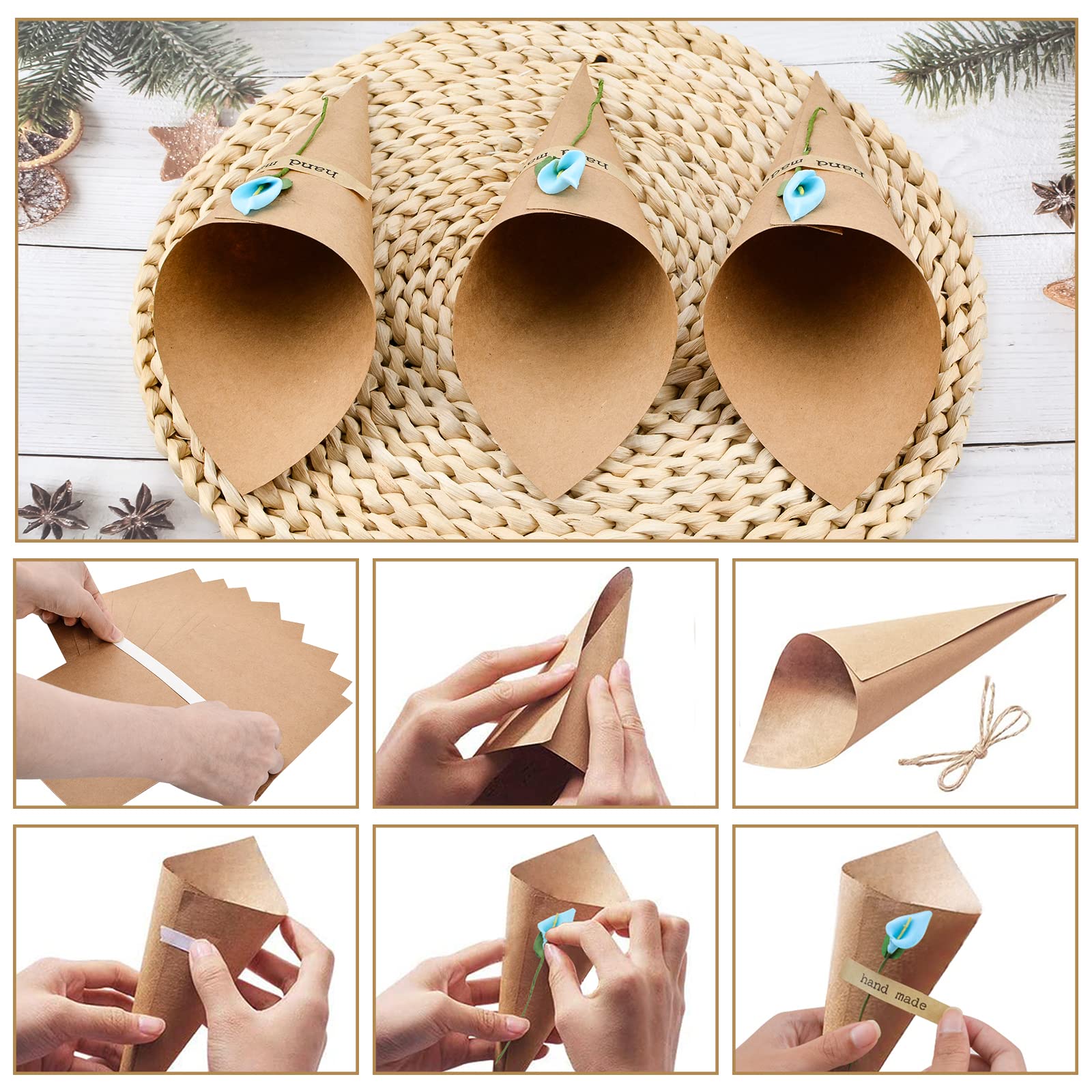WANDIC Kraft Paper Cones - Image 3
