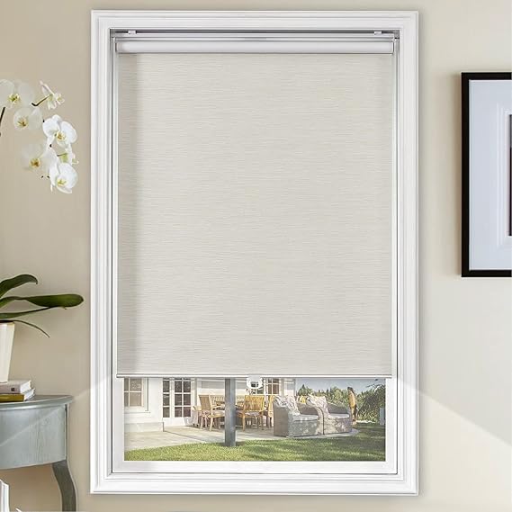 CUCRAF Roller Window Shades Cordless,100 Blackout Blinds