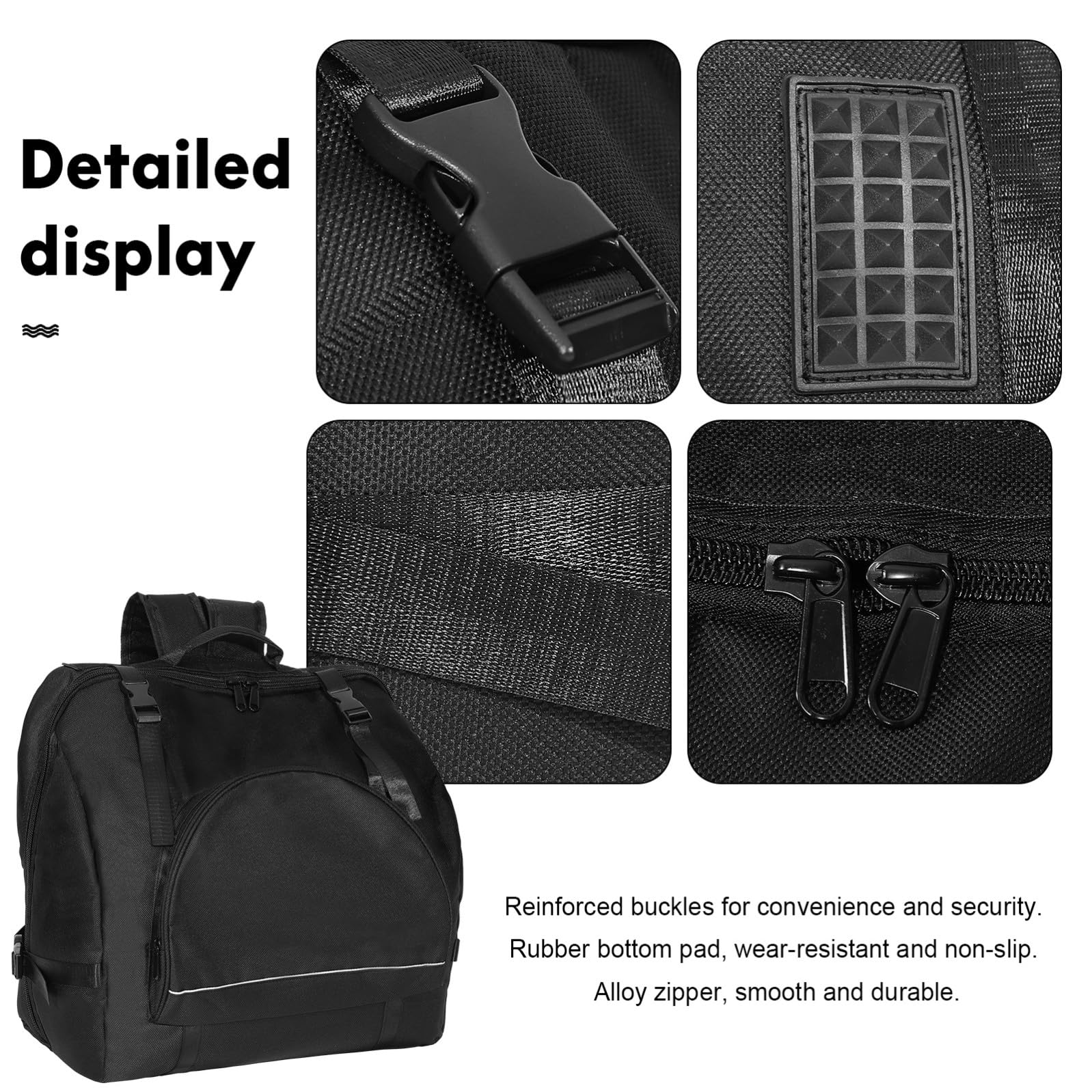 Borsa per Organetto Oxford Nero, Design Capiente Spallacci Regolabili, Zaino Ammortizzato per Studi Musicali