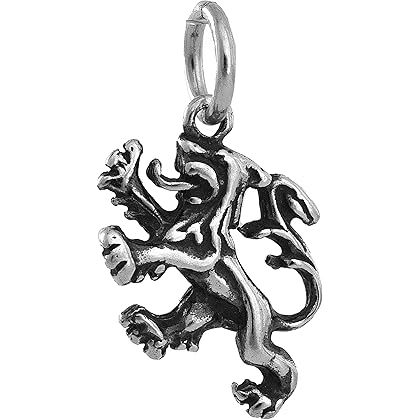 レザトレ　RAMPANT LION PENDANT Medieval Scottish Lion Rampant Necklace Sterling Silver