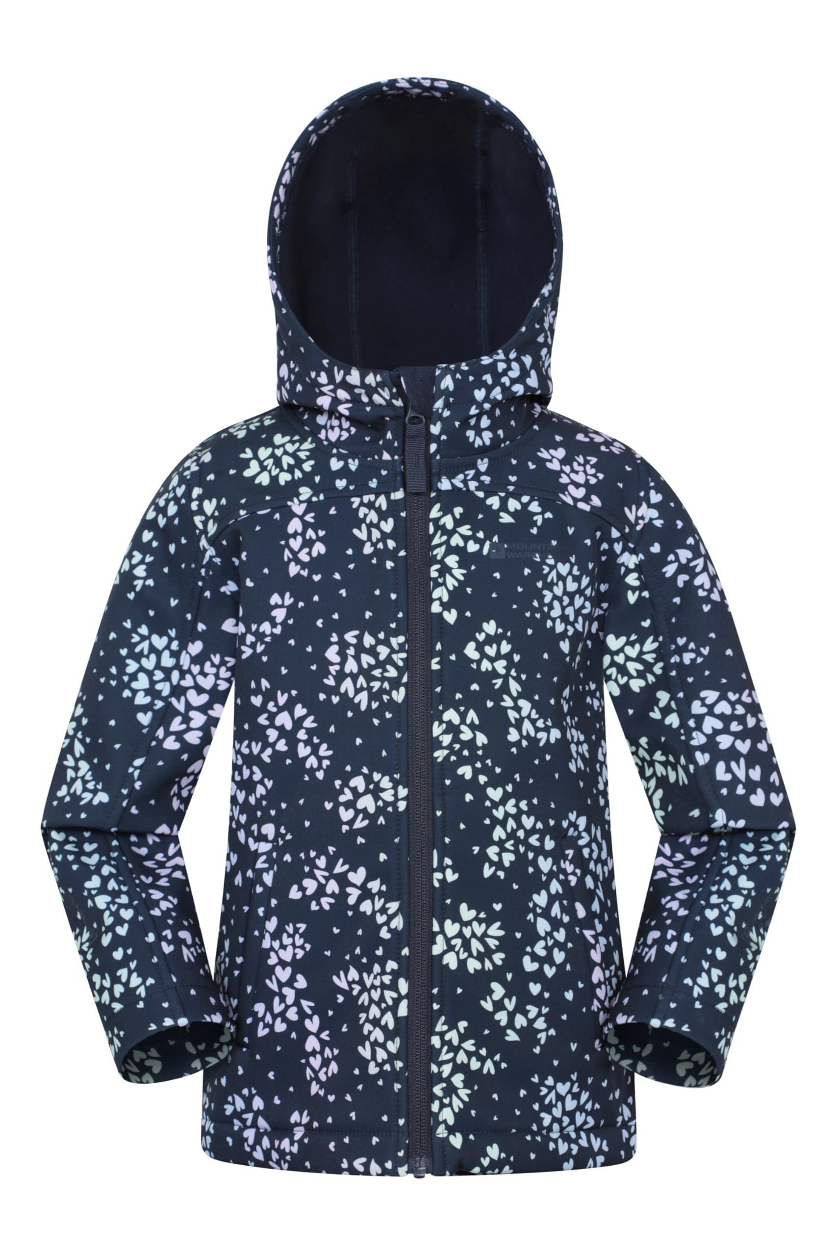 Mountain Warehouse Boys Pale Pink (05) Exodus Kids Printed Water Resistant Softshell Jacket - & Girls Rain Coat Kids Size 5-6 Years