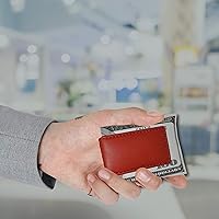 Vista 7 de LB LEATHERBOSS Pinza magnética de cuero fuerte para billetes para hombres