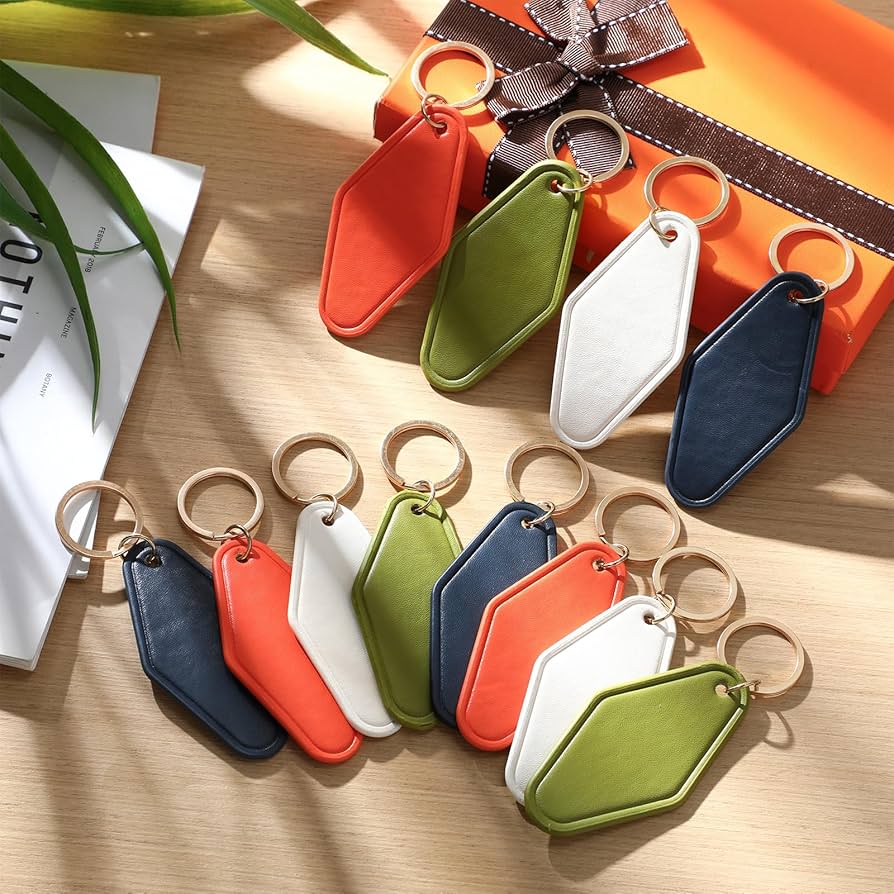 Amazon.com: RattanView 20 Pcs Motel Leather Keychain, Motel Hotel