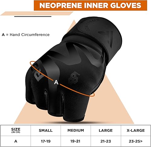 Miniatura 5 de RDX Guantes interiores de boxeo para hombres y mujeres, diseño híbrido, entrenamiento de levantamiento de pesas, soporte de muñeca de 19.7 in de
