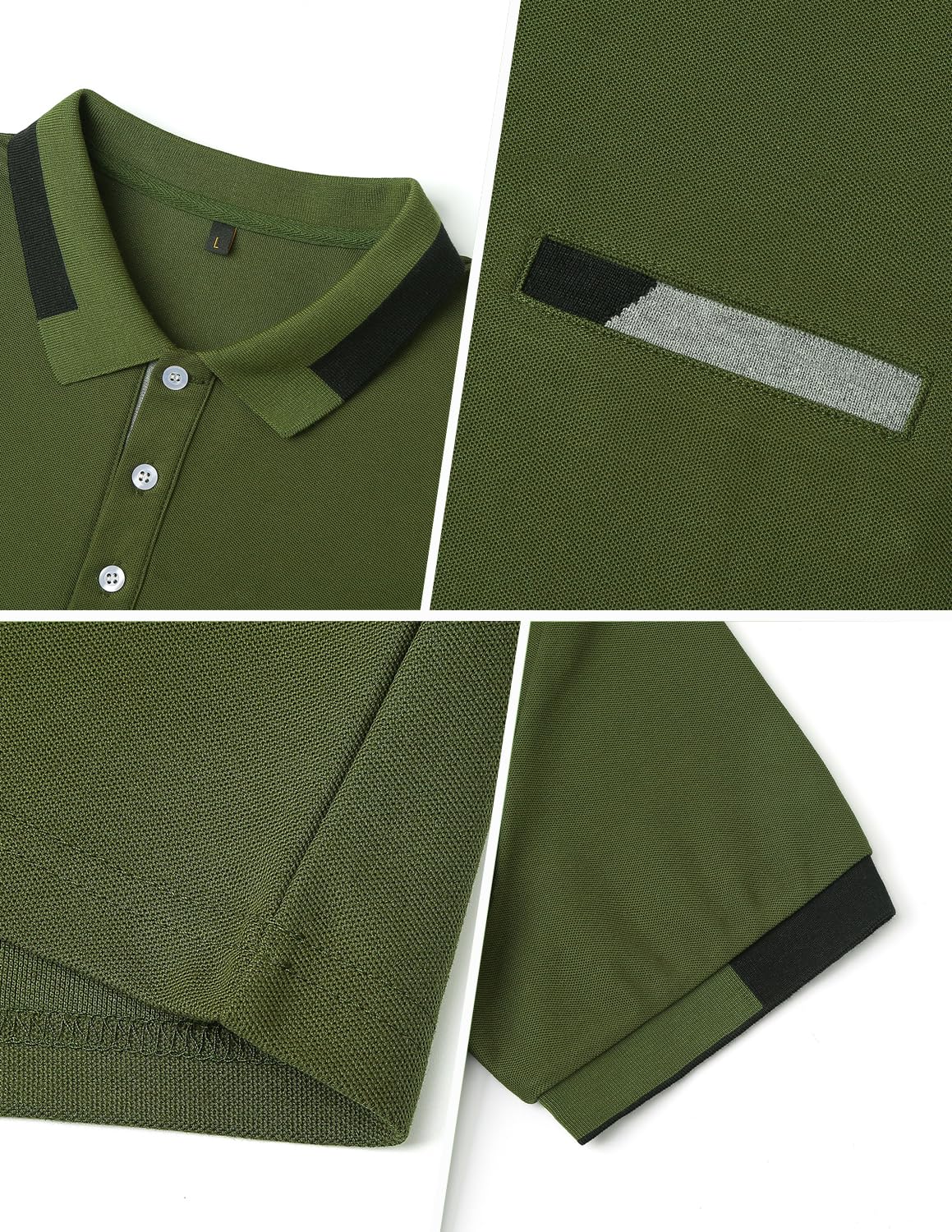 VHUQGVU Polo Uomo Manica Corta Slim-Fit Polo Golf da Uomo con Colletto Poloshirt Casual a Manica Corta T Shirts