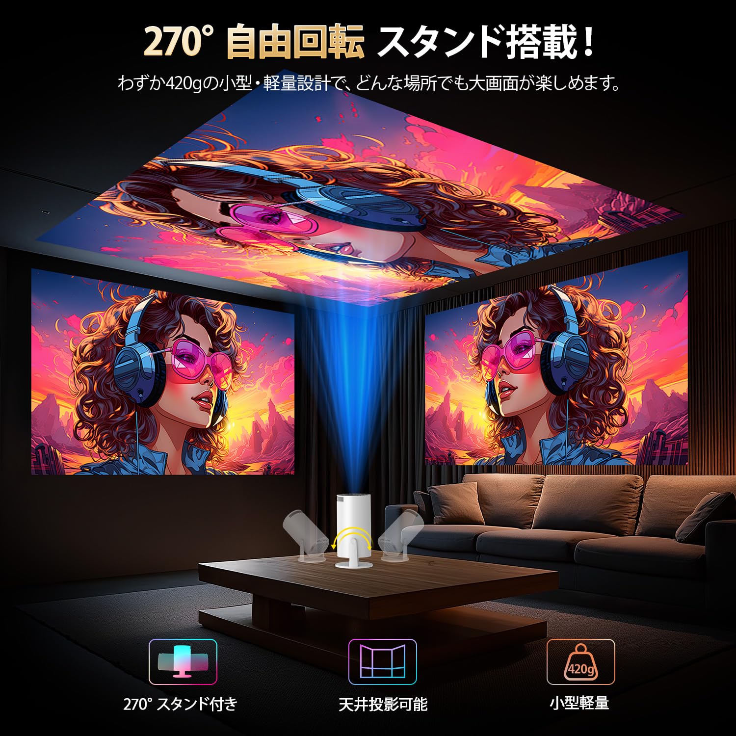 Amazon.co.jp: YOWHICK プロジェクター 家庭用 2026年最新進化