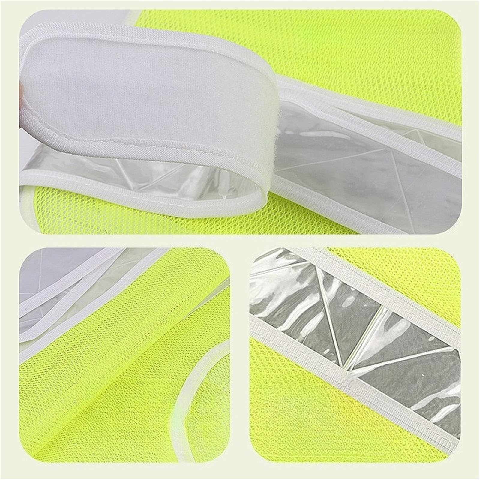 Chaleco Reflectante de Alta Visibilidad, Chaqueta, Ropa Trabajo, Motocicleta, Ciclismo, Deportes al Aire Libre para la construcción, Trabajos al Aire Libre(Green-1pcs)