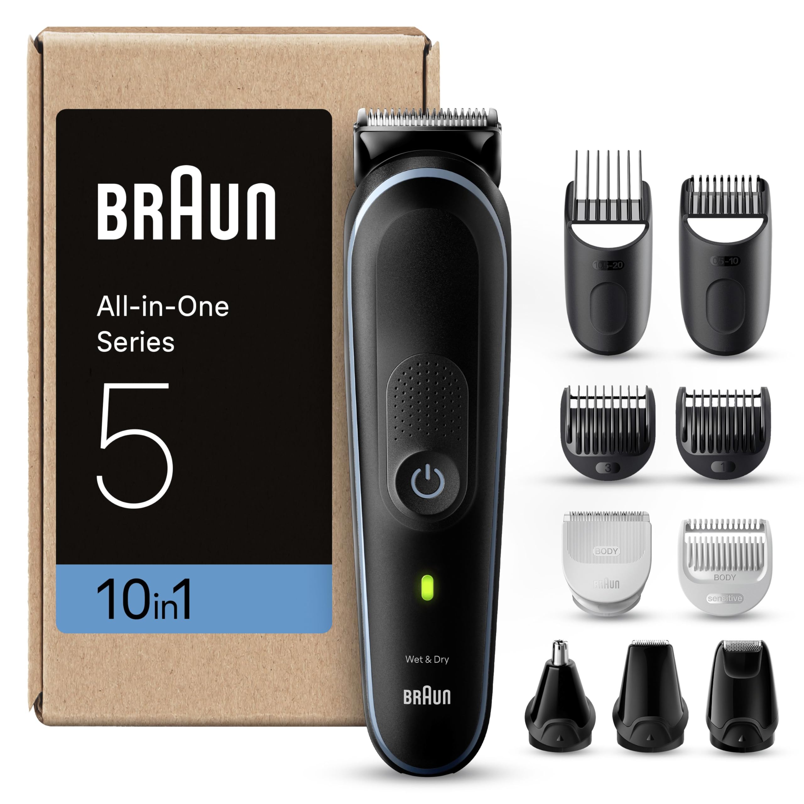 Tondeuse Braun MGK5445 Series 5 - 10-en-1, Barbe, Corps, Nez, Oreilles - Homme