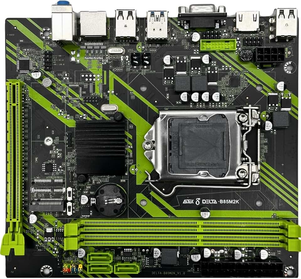 Placa Mãe Intel B85 Micro-ATX LGA 1150 DIMM 16GB RAM DDR3 4 Portas SATA III USB 3.0