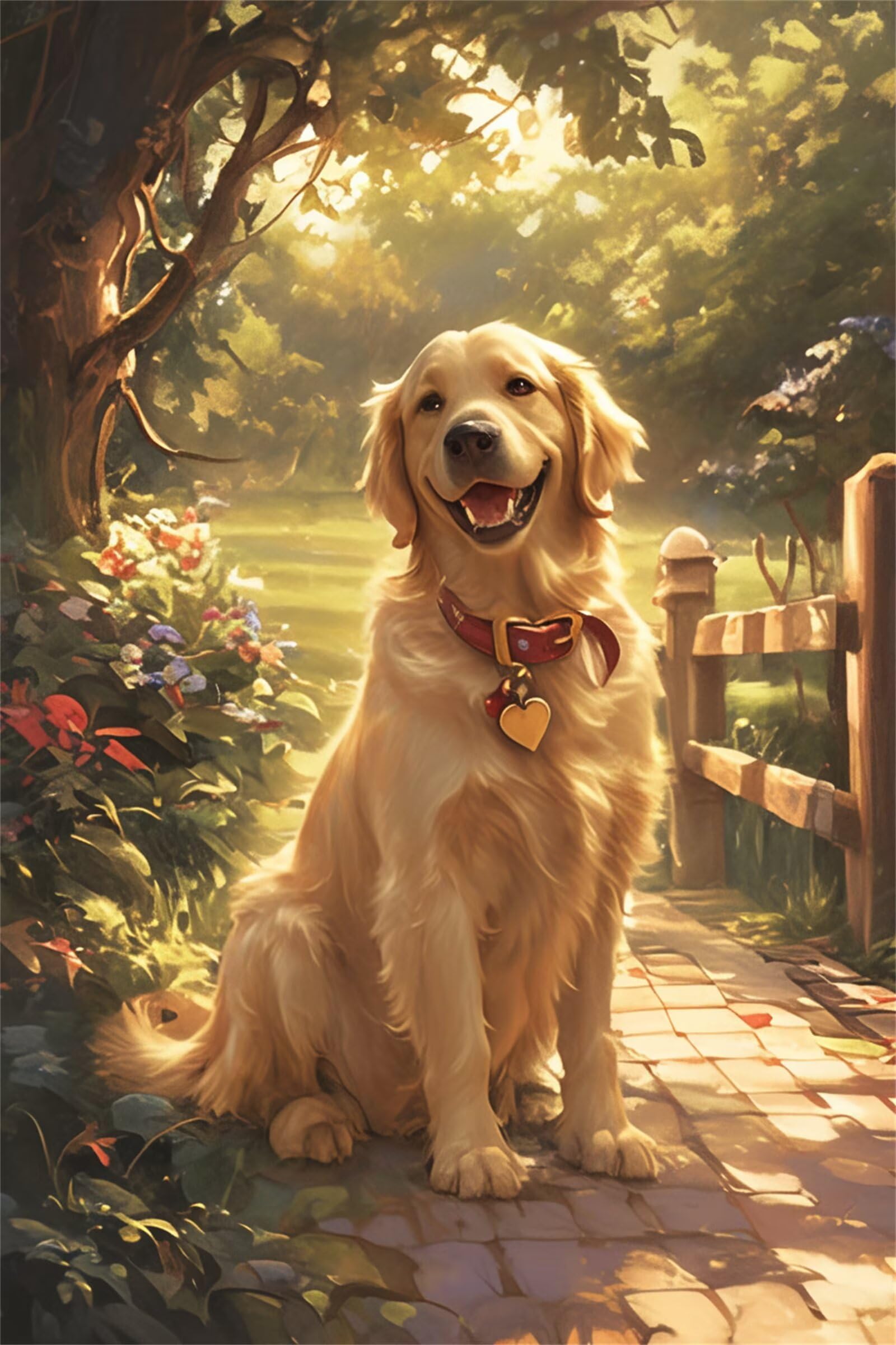 Puzzle per Adulti 2000 Pezzi, Puzzles 2000 pezzi adulti Albero Golden Retriever, Giochi Educativo e Giocattoli Sfida, puzzle impossibile, puzzles Decorazione Famiglia
