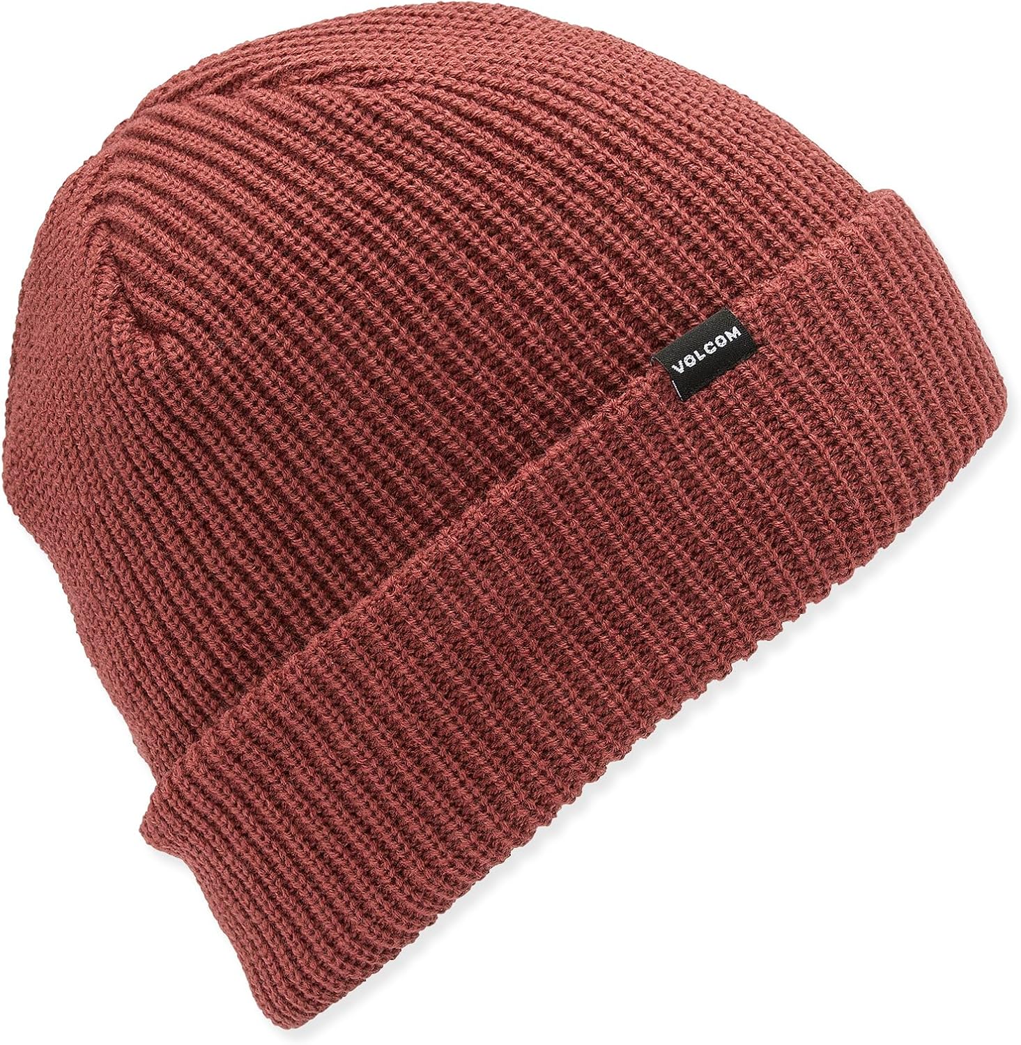 Volcom Men's Sweep Lined Beanie – Fleece Lined Knit Winter Hat with Roll Over Fit