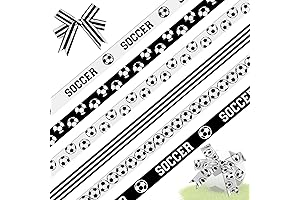Threetols Soccer Ball Ribbon (Black-White Stripe)