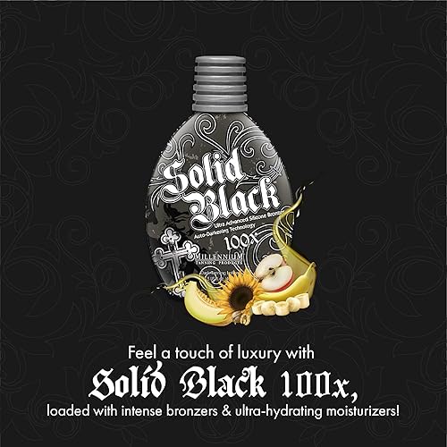 Miniatura 6 de Millenium Tanning, Loción bronceadora para cama solar, New Solid Black, 100 x, 13.5 onzas