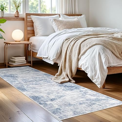 Miniatura 862 de IOHOUZE Alfombra pequeña abstracta de 2 x 3 pies, alfombra de entrada lavable para entrada interior, alfombras con respaldo de goma, alfombra gris