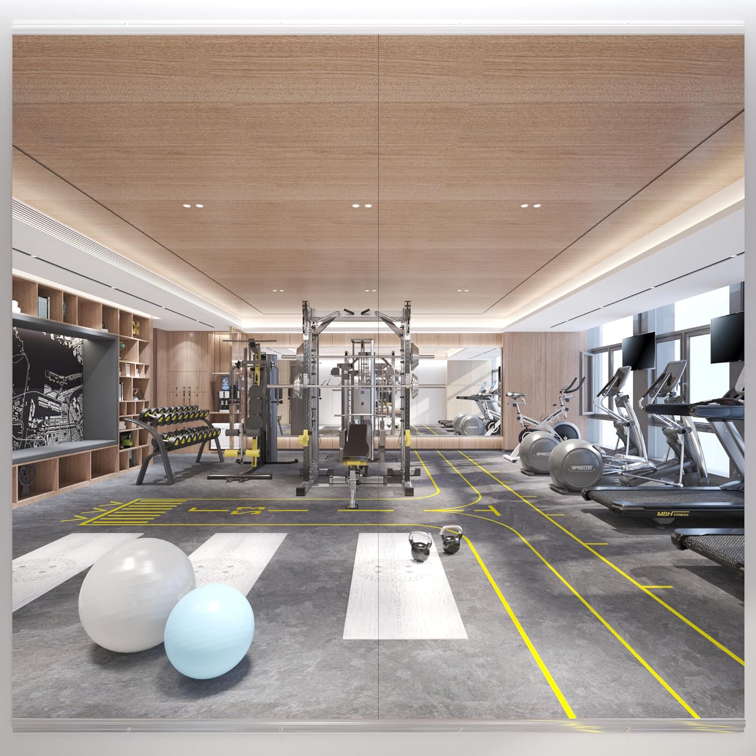 71X32 2Pack Large Home Gym Mirror, Frameless Tempered Glass Dance Wall Mounted Mirror for Home, Yoga, Dancing, Studio, Living Room 2pack 71x32 Inch