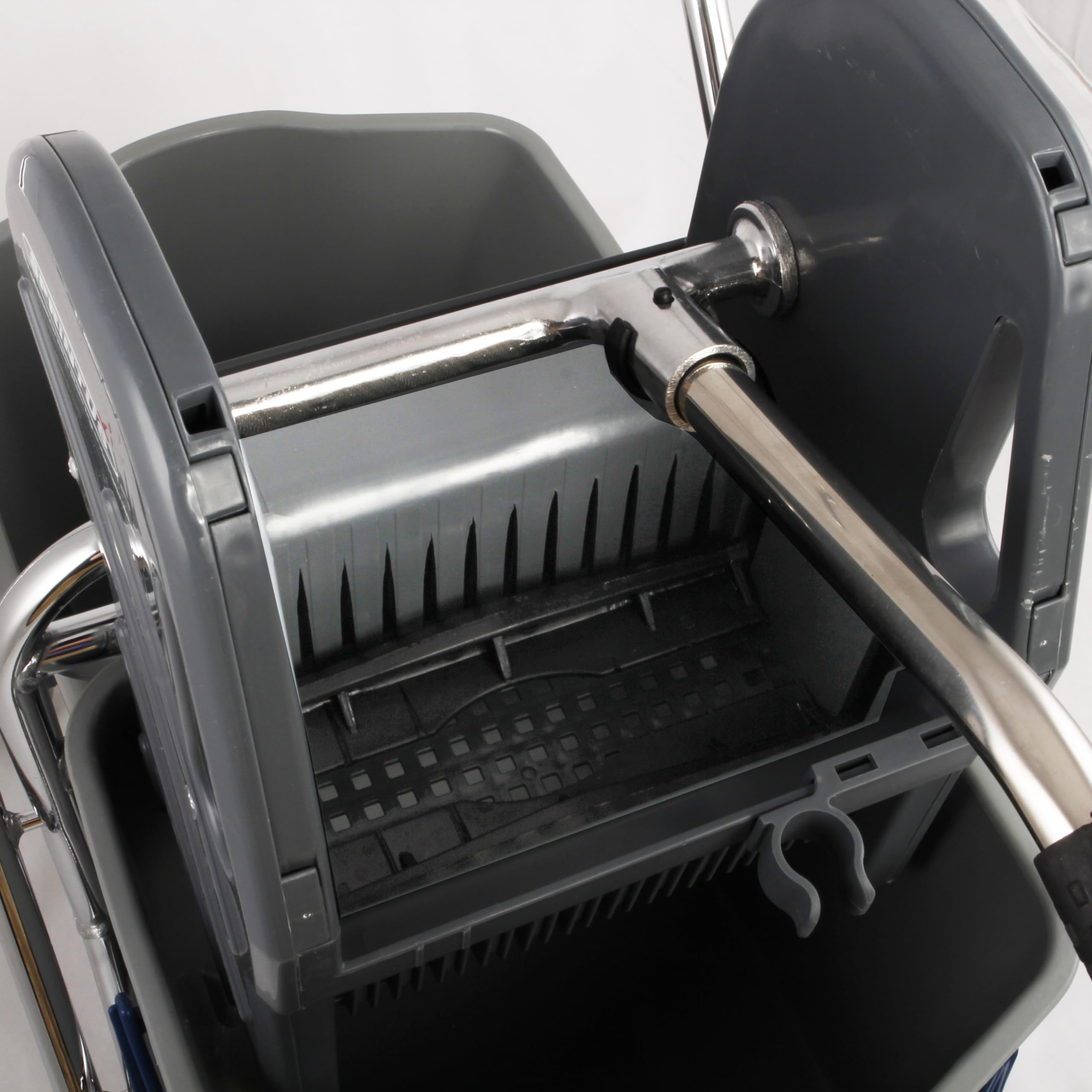 Kit de Limpieza Profesional: Mopa Magnética y Cubo Doble de 17L | Incluye 5 mopas de recambio, mango ergonómico y 2 limpiadores de 1L para suelos de parqué, laminados y baldosas.