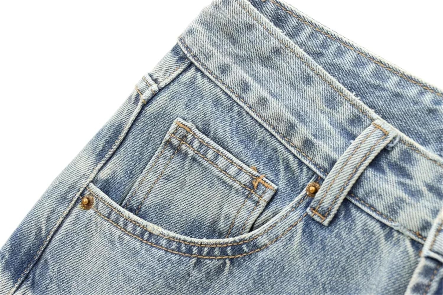 Womens Classic Jeans with Five Pockets Washed Soft Comfort Ultra Long Wide Leg High Waisted Denim Pants