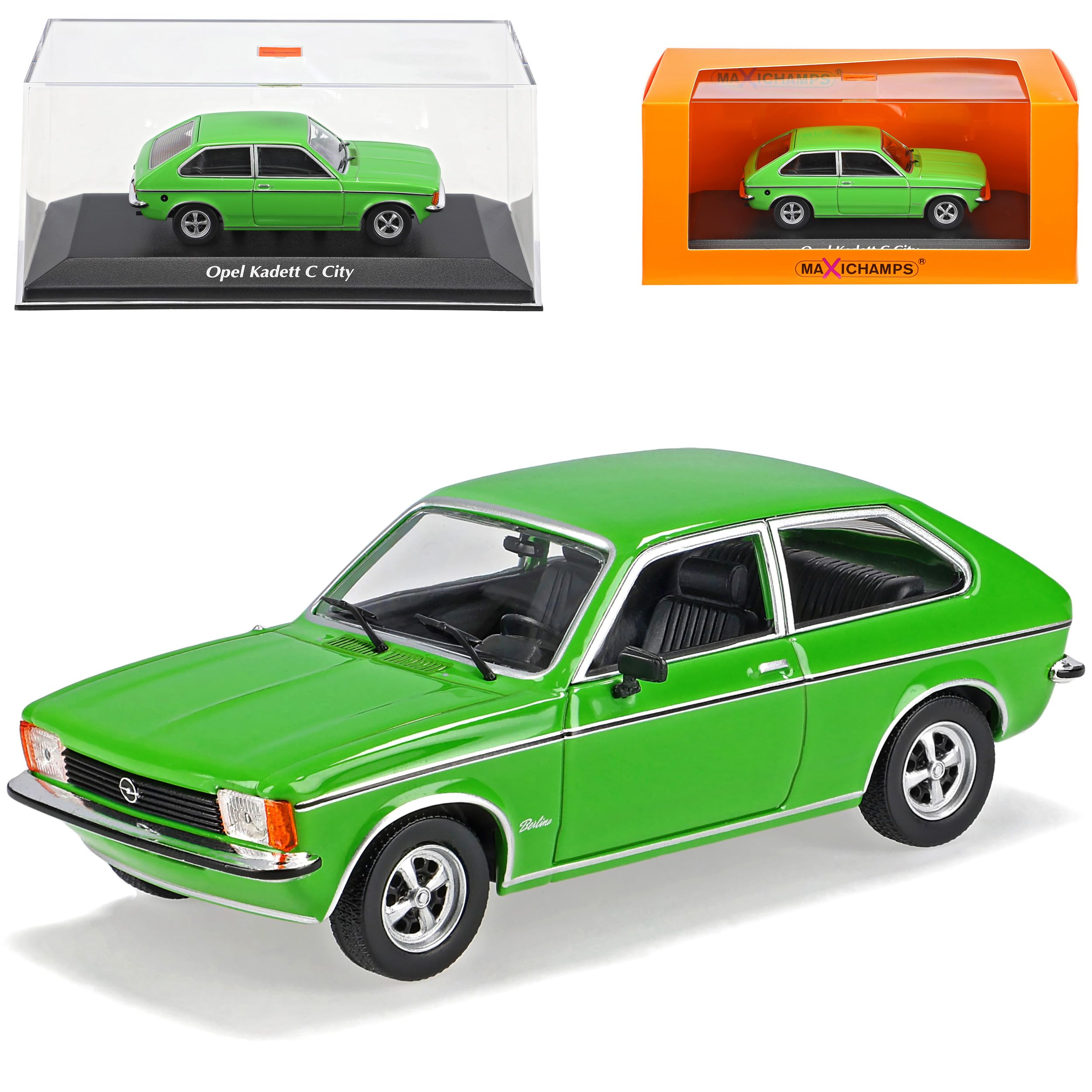 Opel Kadett C City Grün 1973-1979 1/43 Minichamps Maxichamps Modell Auto