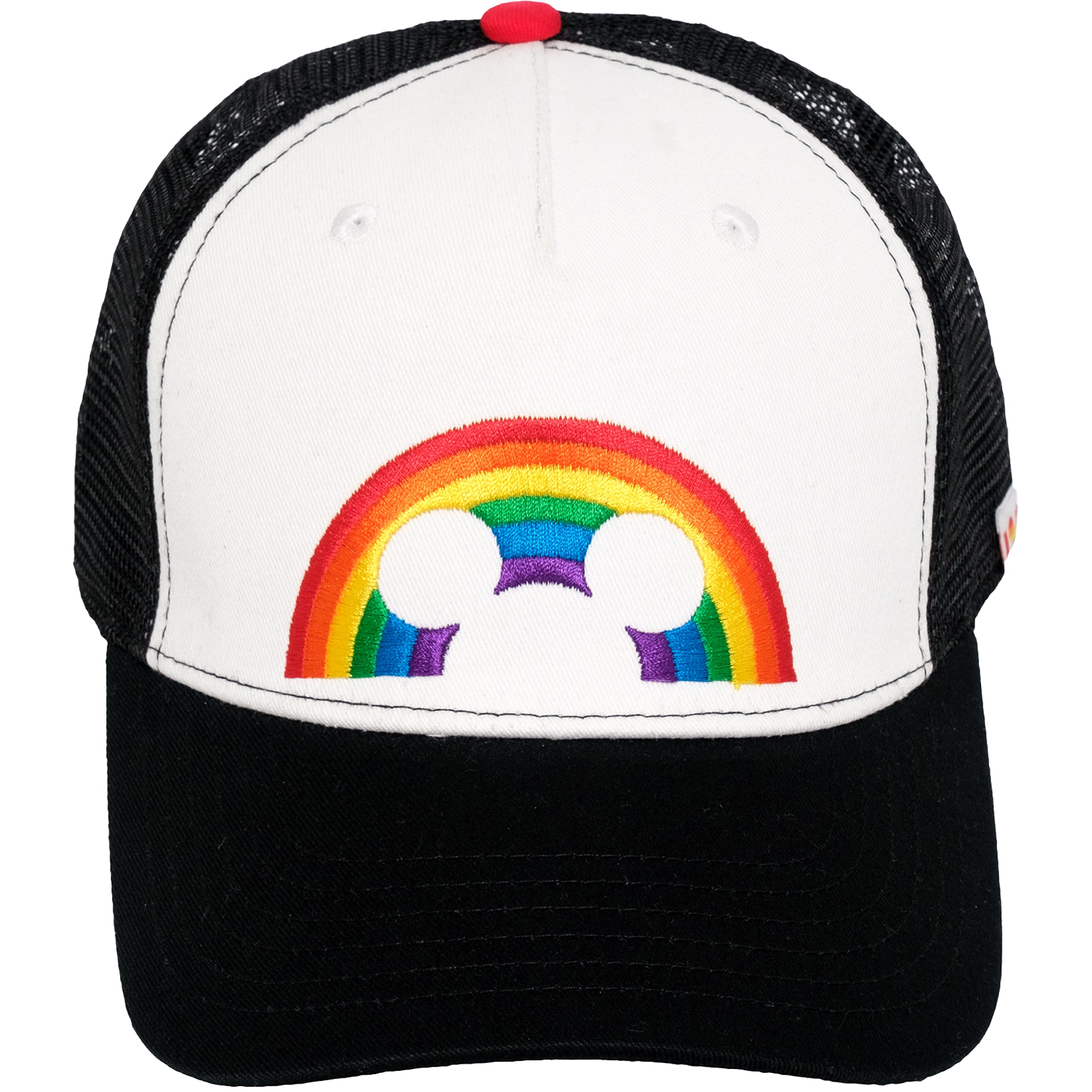 Concept One Unisex Black And White Disney Mickey Mouse Trucker Hat, Mesh Back Snapback Baseball Cap, One Size