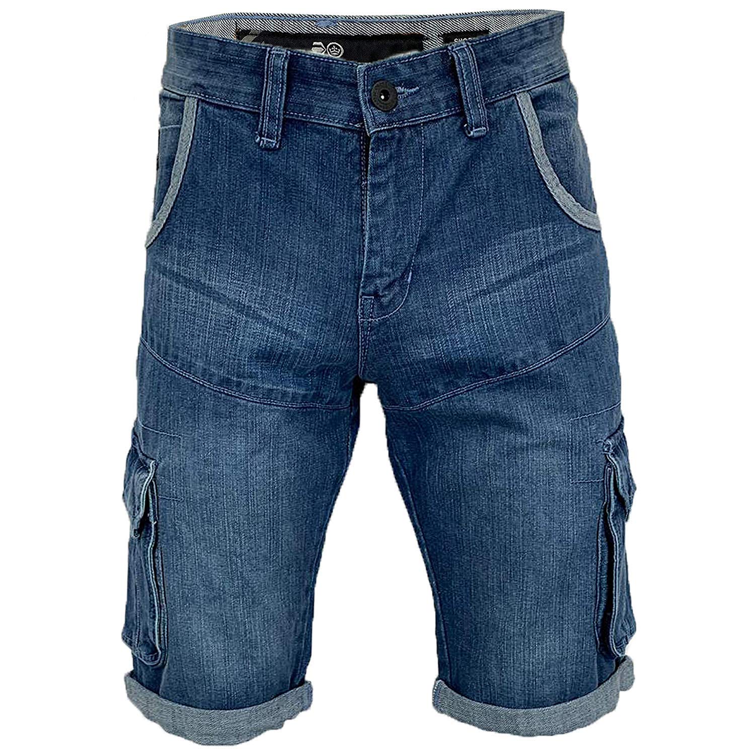 Crosshatch Men's Gaston Mid Wash Shorts Gastonz Mid Wash 34