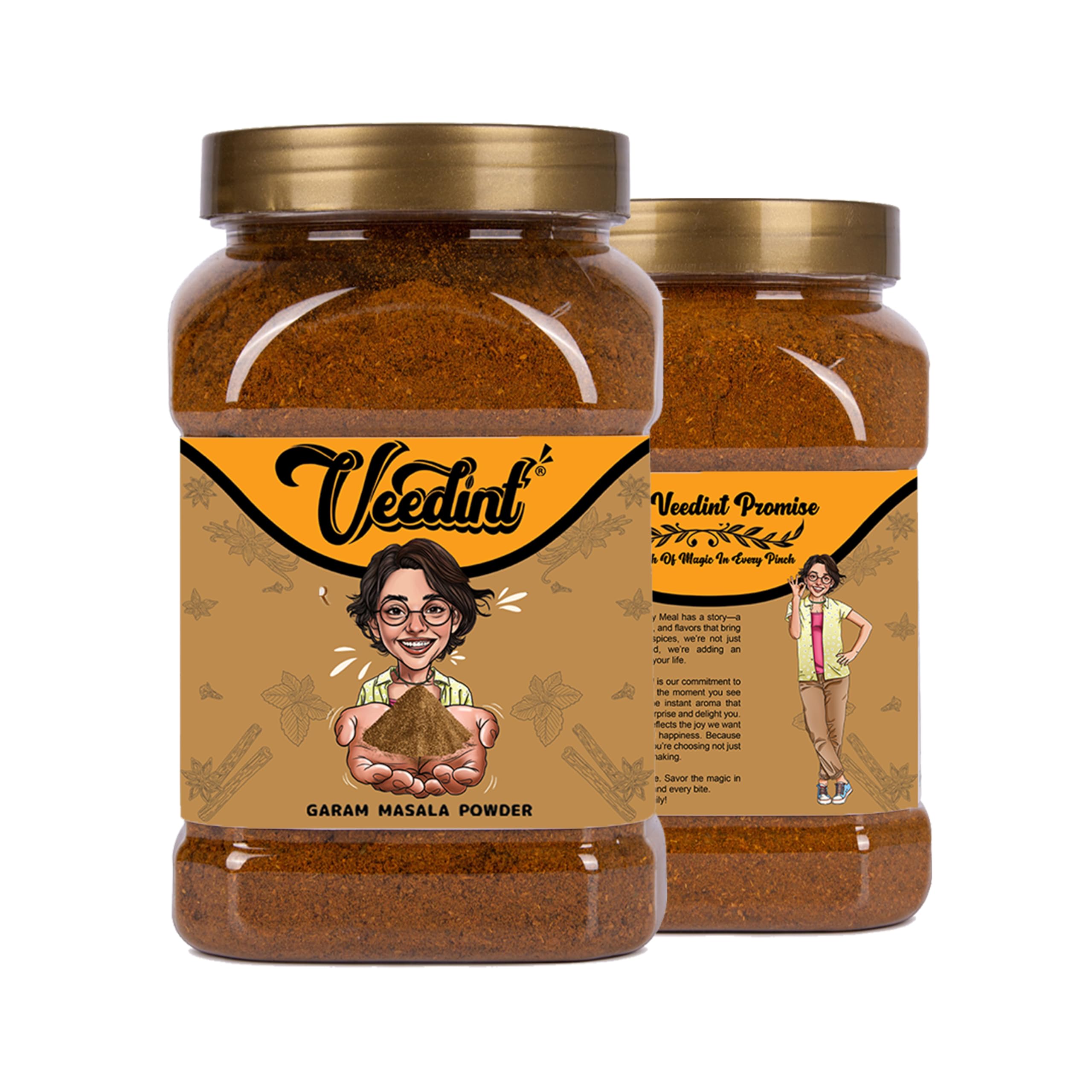 Veedint Garam Masala, Spice Blend, Natural, No Added Colour, Indian Origin (400 Gram)