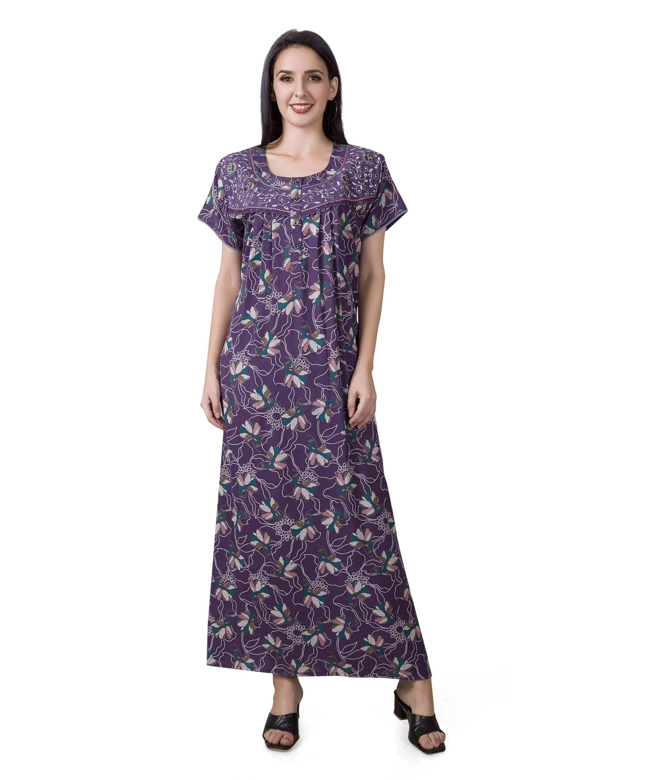 Nighty| Nighty for Women| Alpine Nighty for Women| Maxi Nighty for Women| Nighty for Women Stylish| Nighty for Women Cotton| Night Gown for Women Cotton| Women Nighty| Alpine Fabric|-picture-45