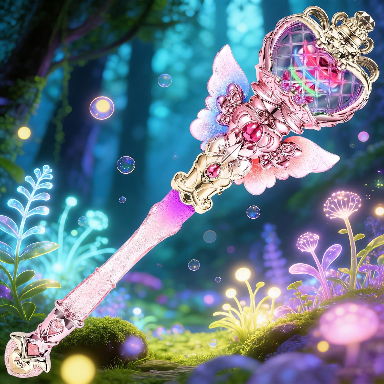 PATPAT® Light-Up Princess Magic Wand with Music, USB Rechargeable