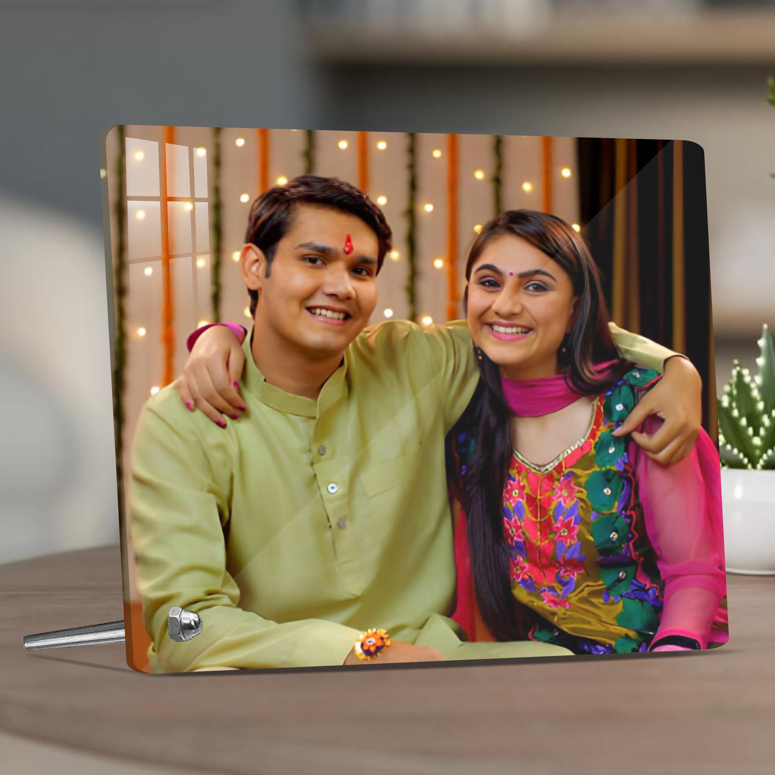 Customised Photo Frame Personalized Text with Stand | Table Top Photo Frames | Photo Frame Anniversary Gift Birthday | Acrylic Photo Print Personalized (HORIZONTAL 6X8 Inches)-image-46