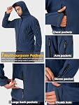 CARWORNIC Veste militaire tactique en polaire pour hommes Manteau à capuche à capuchon d'extérieur