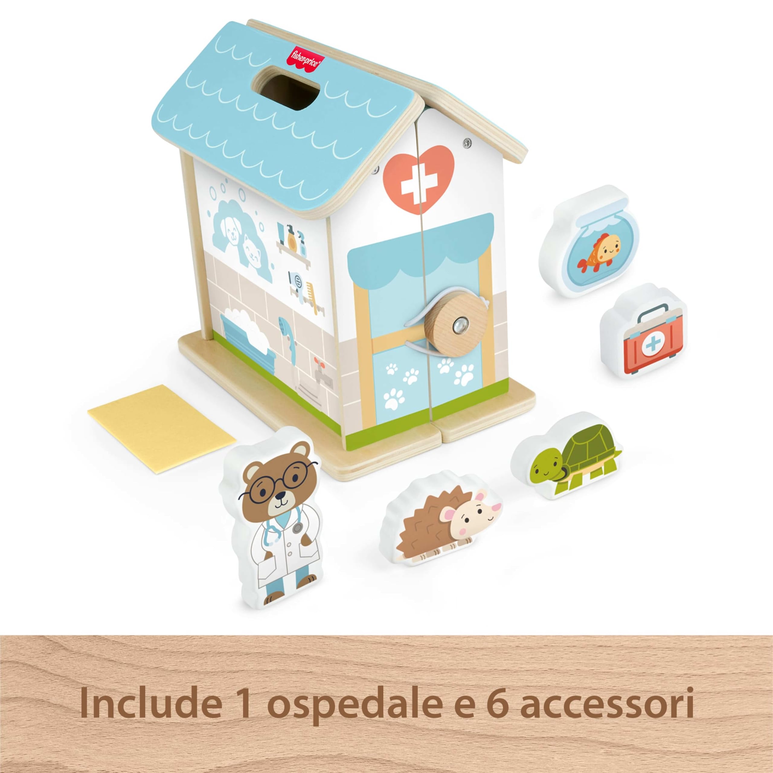 Fisher-Price Clinica Veterinaria Sempre con Te in Legno