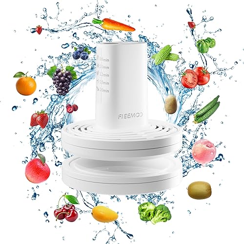 Miniatura 8 de Lavadora de frutas y verduras en agua, dispositivo limpiador eléctrico de frutas con tecnología de purificación de iones OH, gran área de reacción,