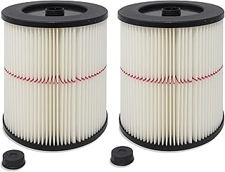Fette Filter - Pack of 2 - General Purpose Cartridge Filter | Replacement Filter Compatible with Craftsman Red Stripe Vacuums - Compare to Part #17816 9-17816