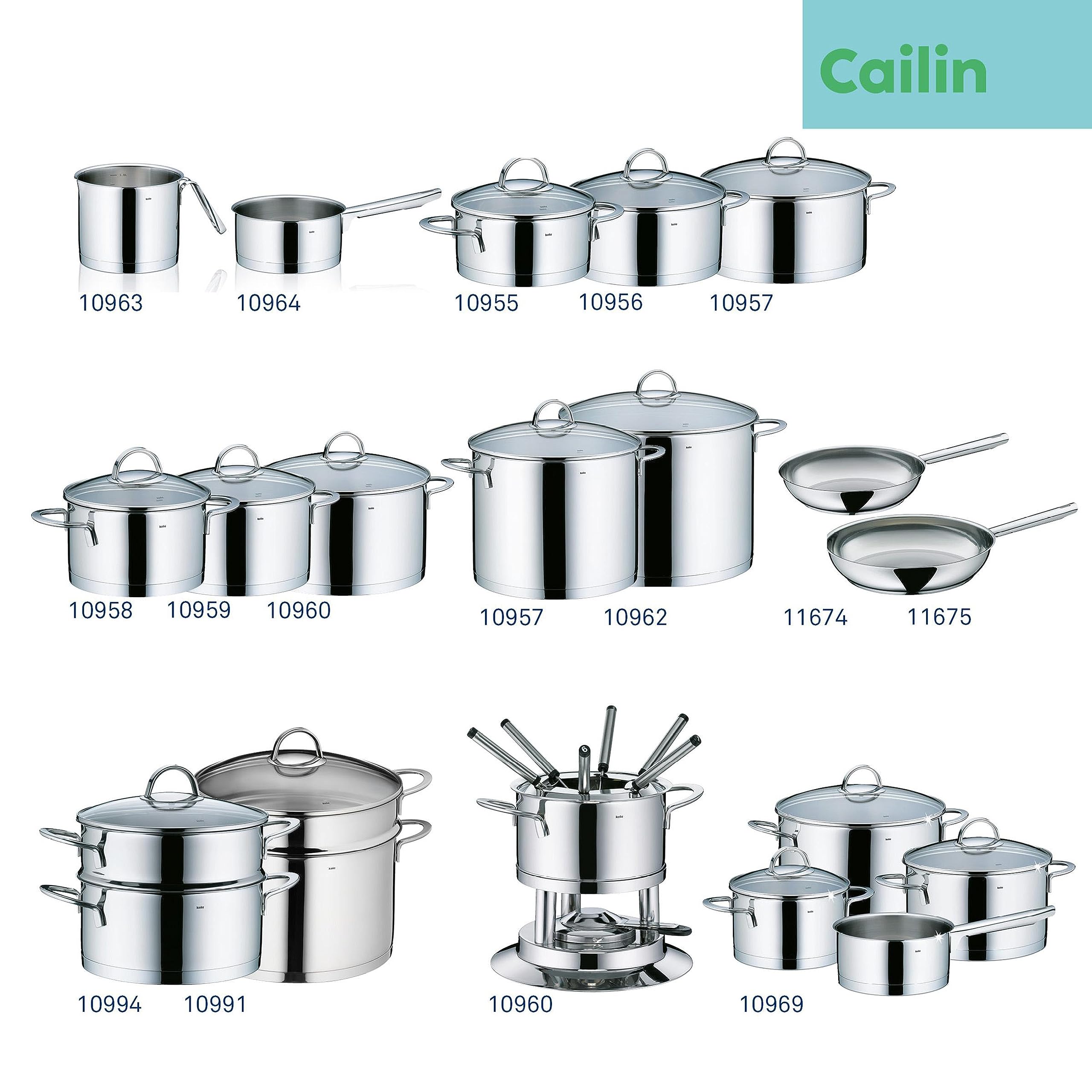 kela Pentola per latte a induzione 1,75 L CAILIN, pentola per latte 14 cm, acciaio inossidabile 18/10, scala interna, pentola per latte con beccuccio, senza rivestimento