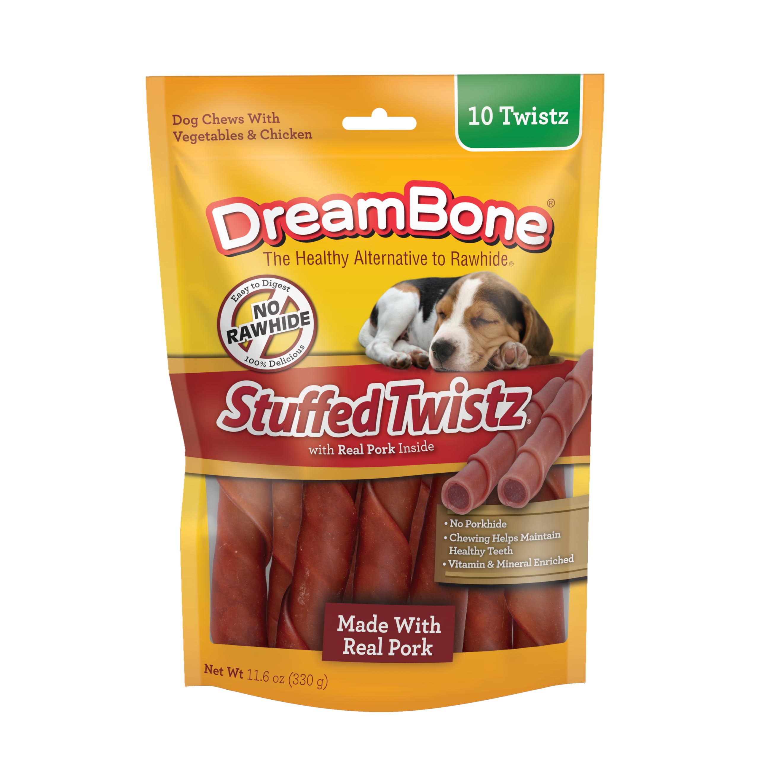 SmartBones dreambone Cerdo Relleno Twistz Perro Chew