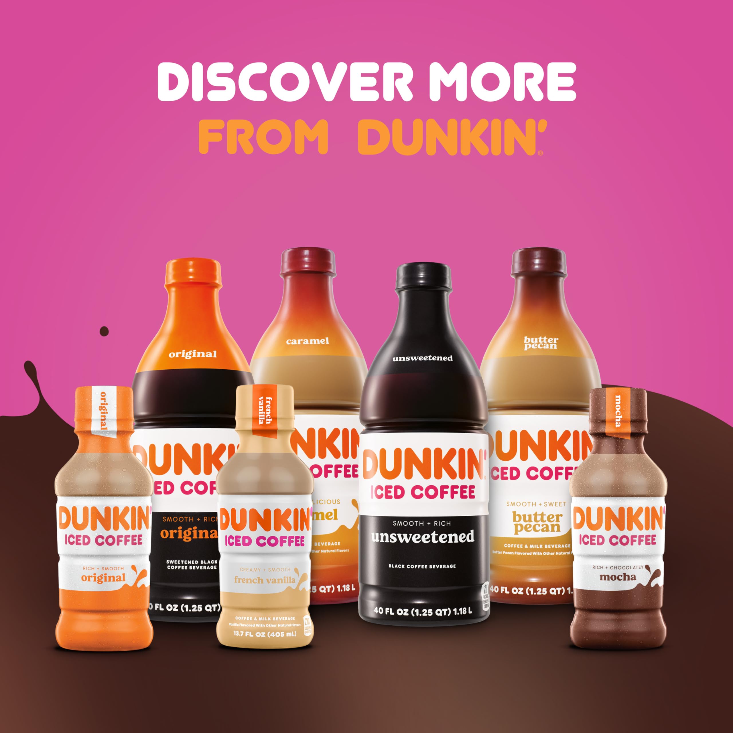 Dunkin' Donuts Mocha Iced Coffee, 13.7 fl oz