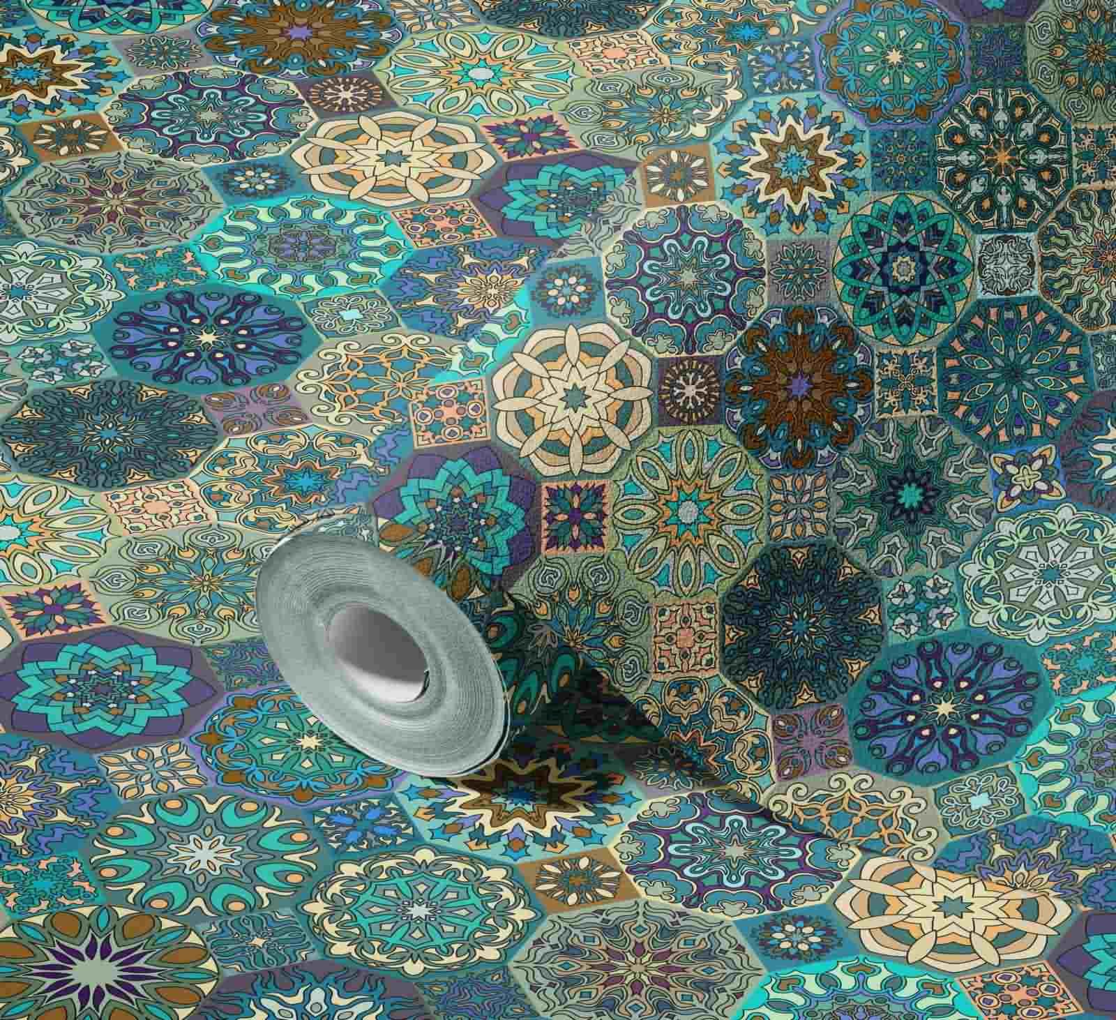 Tapeten Retro Mandala Selbstklebend Garage 45x1200cm