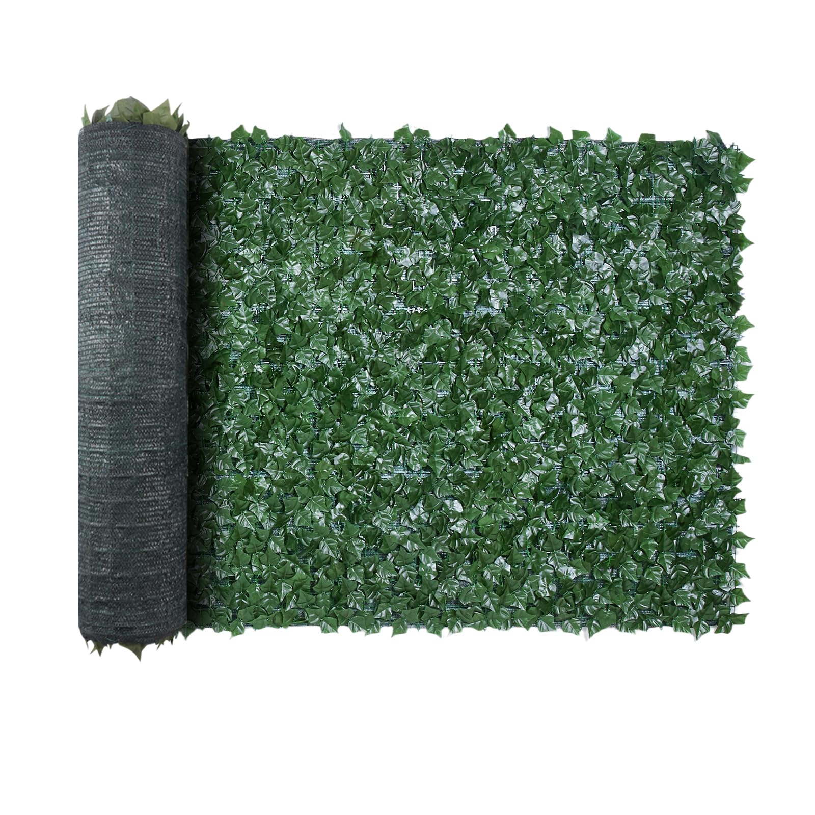 VEVOR Valla de Privacidad de Hiedra, Pantalla de Pared Verde Artificial, Valla de Hiedra Verde con Respaldo de Tela de Malla y Junta Reforzada, Setos Falsos Decoración de Hojas de Vid para Jardín
